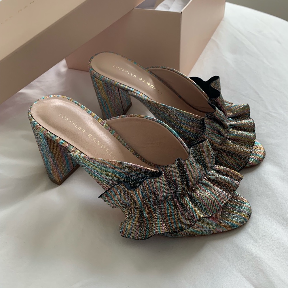 loeffler Randall pastel metallic slides